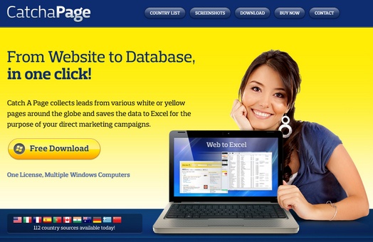 CatchaPage: over 100 yellowpages ready for automated extraction
